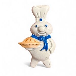 Pillsbury Doughboy Pin Enameled Metal Advertising Baking Dough Boy Brooch AS-IS
